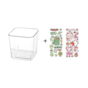 엄지척 심플디자인휴지통 투명 휴지통 책상 테스크 소형