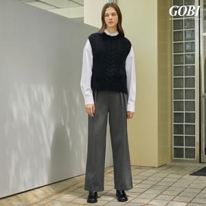 [런칭가259000원]고비(GOBI) 캐시미어 100 케이블 니트 베스트