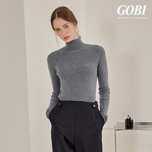 [런칭가259000원]고비(GOBI) 캐시미어 100 립조직 모크넥 풀오버