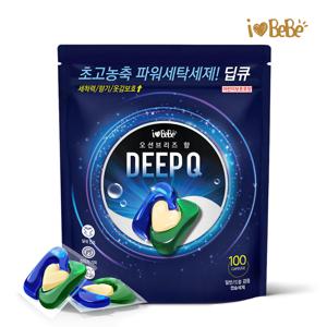 아이러브베베 딥큐 캡슐세제 오션브리즈 100개입 3in1 대용량 실내건조 드럼 일반 겸용