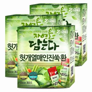 [조은약초] 프리미엄 헛개열매 인진쑥 환 스틱 3g x 30포 x 3박스 (총 270g)