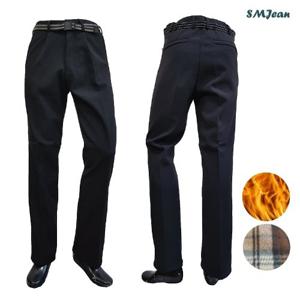 SMJ371k 남성  기모 바지 원턱 중년 남자 레저  바지 스판 겨울바지 겨울 작업복 바지