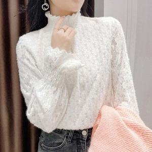 블라우스 브라우스 여성 셔츠 목폴라 포인트 이너티 목티 터틀넥 기모