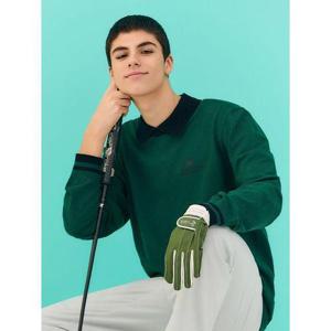 [베네통 골프]남성 카라 레터링 로고 니트 그린