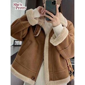 [쉬즈프리티]쉬즈양털플러시무스탕