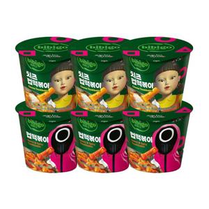 [CJ]비비고 컵떡볶이 오리지널110g x3개+치즈108g x3개