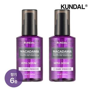 쿤달 마카다미아 울트라 헤어세럼 100ml x2개(향 6종 택 1)
