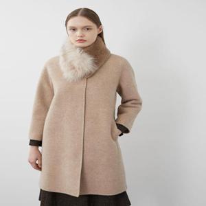 [올리비아로렌]VOPEA3WA411 폭스퍼 핸드메이드 코트