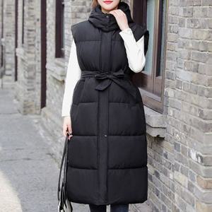 나바바 / NC443 여성 데일리 포근 롱 후드 조끼 패딩