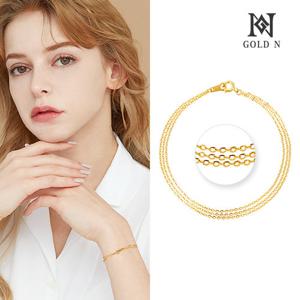 골드앤 18K 베이직 두줄 팔찌 YG