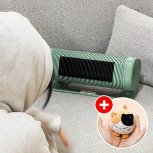 ★ 사은품★[시즌2 시즌오프]사무실 발난로 히터 회전 온풍기 탁상용 저소음 욕실 미니 온풍기+손날로증정