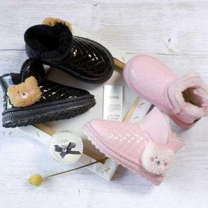 [리틀잼스]꼬꼬마슈 에나멜 유아동 남아 여아 공용 겨울 털 부츠 kd757