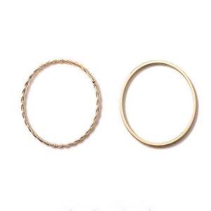 [셀러허브_여성트랜드패션]ONM 블링실반지 골드레이어드실반지 2개1세트 (10호)