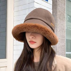 패션모자 겨울 털버킷햇 나들이 벙거지 여성겨울모자