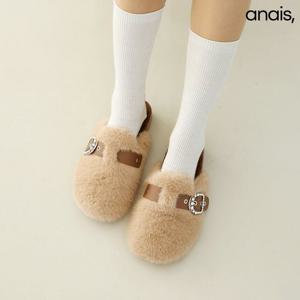 [아나이스] 큐빅 털슬리퍼 3cm_24FW288