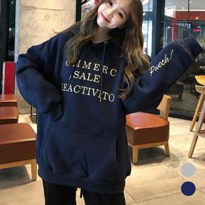 [오노마] ONM 여자 영문 레터링 약기모 안감 데일리 후드 티셔츠