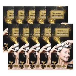 리체나 이지 스피디 골드 샴푸형 3분 염색약 튜브형 흑갈색X10박스