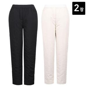 [노블진]Q 여성스판밴딩바지 1+1 스판 솜 패딩 팬츠 빅사이즈 엄마바지