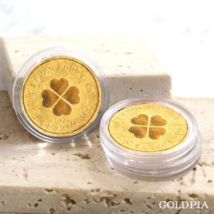 12시이전당일출고 [골드피아] 24K 순금 행운의 크로버 (0.1g) 2개 세트