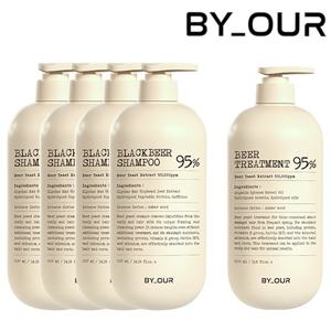 [오직 방송에서만/특대용량] 바이아우어 블랙비어이스트 탈모샴푸 입문패키지 (샴푸 1,017ml x 4 + 트리트먼트 1,000ml)