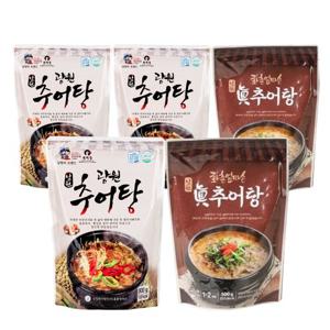 남원추어탕 전통 조선열무 시래기 진 추어탕 + 동충하초넣은 광원 추어탕 5개 세트 (진 2팩 + 광원 3팩) 즉