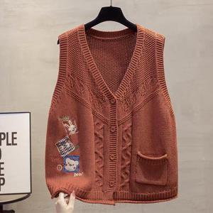 [유니제이] 베리니 패치 니트 조끼