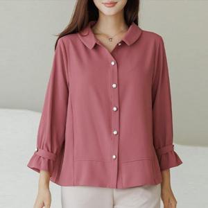 [데드라](99size)[THE BLACK] 몬노소매비죠블라우스 TBE4033_DO