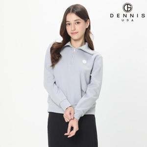 [데니스골프][DENNIS] 25FW신상 여성)트렌디 집업 와이드 카라 맨투맨_NAQFLTS053