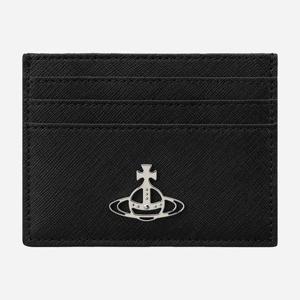 [비비안 웨스트우드]5F 54030006W L001N N401 로고 플랫 카드 지갑 블랙