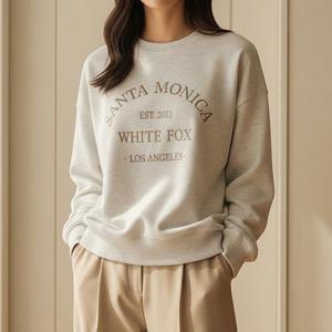 [유니제이] 스노우 기모 레터링 맨투맨