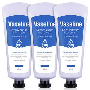 C2Y 바세린 딥 모이스춰 고운발 풋크림 60ml x3개 휴대용 / 각질케어
