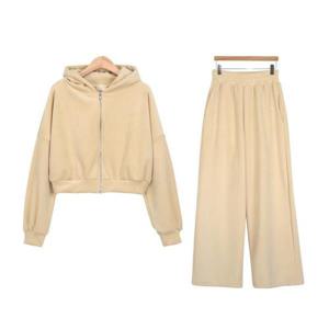 [엘케이트]여성 세트 LNGT007 코듀로이 골덴 후드 팬츠 셋업