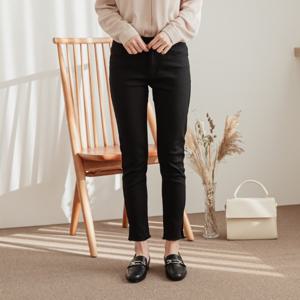 여성 면스판 슬림 일자팬츠 여자스판일자바지 키작녀