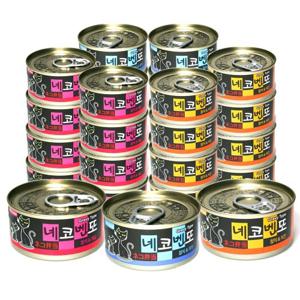 테비 네코벤또 그레이비 고양이캔(혼합) 80g x 24개