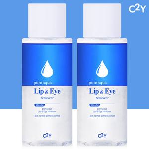 C2Y 퓨어 아쿠아 대용량 립앤아이 리무버 300ml 2개 / 안자극 인증완료, 유해성분 9종 無