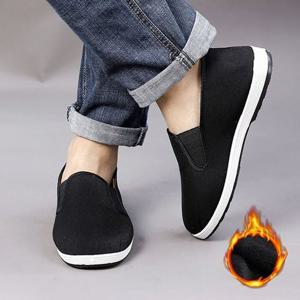 스니커즈 운동화 방한 슬립온 안감 실내외 겸용 단화 남성 겨울 기모