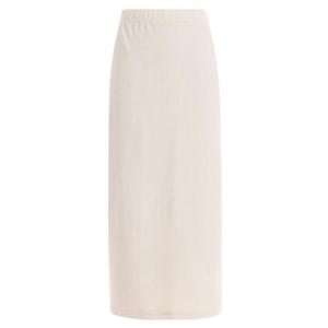 [샵앤]기본템 여성 포슬 일자핏 뒤트임 데일리 밴딩 롱 스커트 PIC-WSK-1639-아이보리