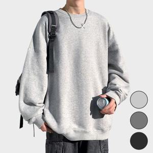 [로아리빙]기본핏 무지 남성 데일리 맨투맨 긴팔 라운드티