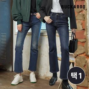 ★텐텐★[버커루] 빈티지 세미부츠컷 여성데님 2컬러 택1