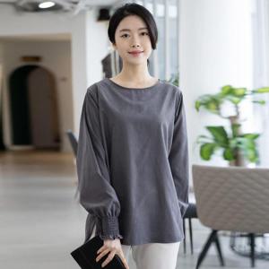 엄마옷 라운드 셔링 블라우스 BL515086 중년여성의류/60대/70대/마담/빅사이즈/할머니옷