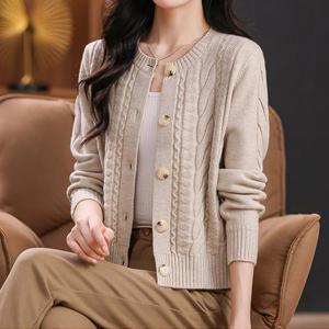 [유니제이] 리트리 라운드 패턴 가디건