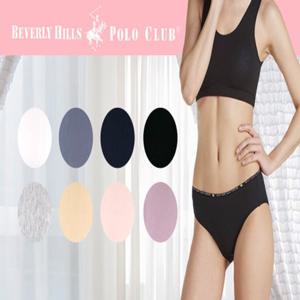 비버리힐스폴로클럽 3014 여성 면스판 미디 로고밴드 팬티 8종 택1