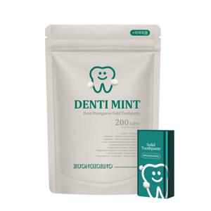 덴티본조르노 민트향 고체치약 200개입 1개 + 틴케이스 1개 (소비기한 25.11.28)