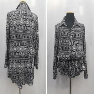 루즈핏 보들 허리끈 롱 남방 셔츠 블라우스 F1636