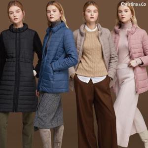 [루시앙]크리스티나앤코 니트믹스 롱/하프 패딩점퍼 4종 택1