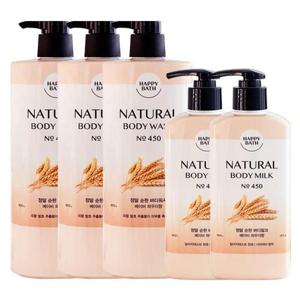 [해피바스]해피바스 정말 순한 바디워시 900g x3 + 순한 바디로션 400ml x2