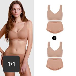 앤왁스 꿈의브라 포근 런닝형 1+1세트 (아몬드베이지 2세트)