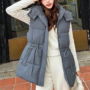 [블랙퀸] 민소매 후드 패딩점퍼 blk004119