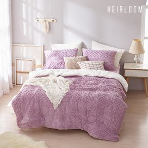 (SS/1세트)에어룸 수면온감 보온 니트 극세사 침구세트(이불1+패드1+베개커버2)