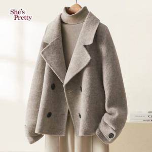 [쉬즈프리티] 브리뉴모직하프코트 L까지_여성코트